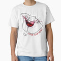 Minimalist Wine Glass Face Line Art Design by Black Signal