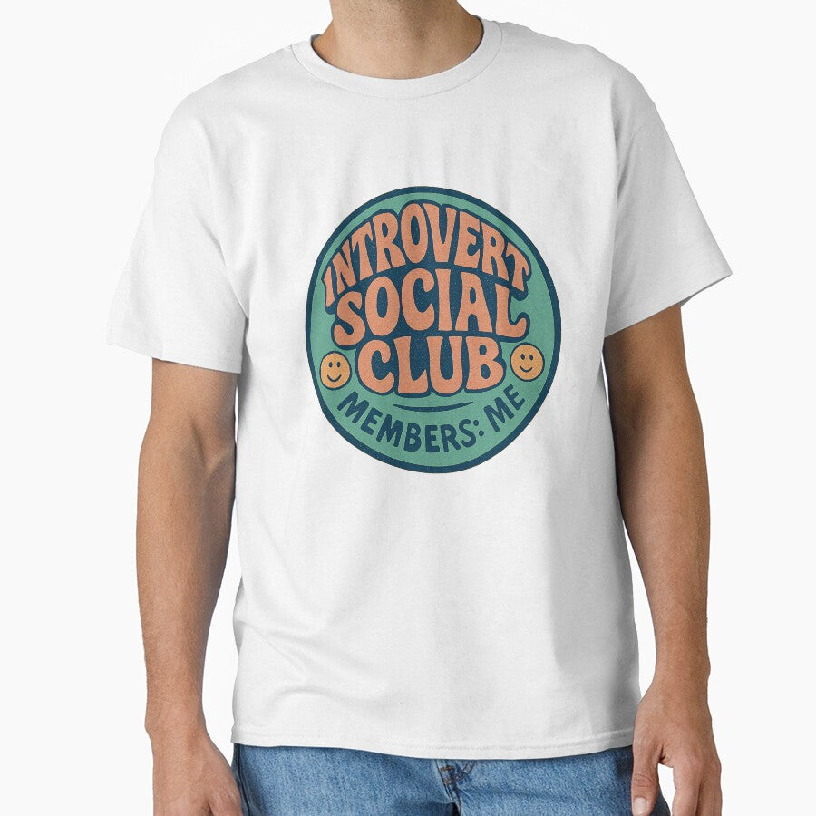 Introvert Social Club Funny Introvert Gift Anti Social Humor Sarcastic Quote Vintage Badge by CreativeVisionsHub