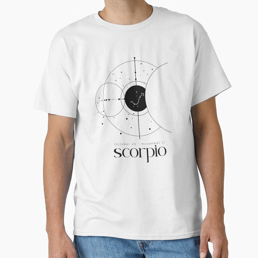 Minimalist Scorpio Zodiac Sign Constellation Astrology Aesthetic Simple by VermintStudio