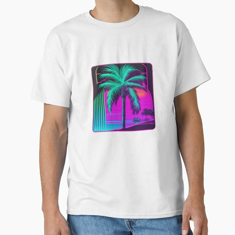 80s Neon Palm Beach by reggaeartgifts