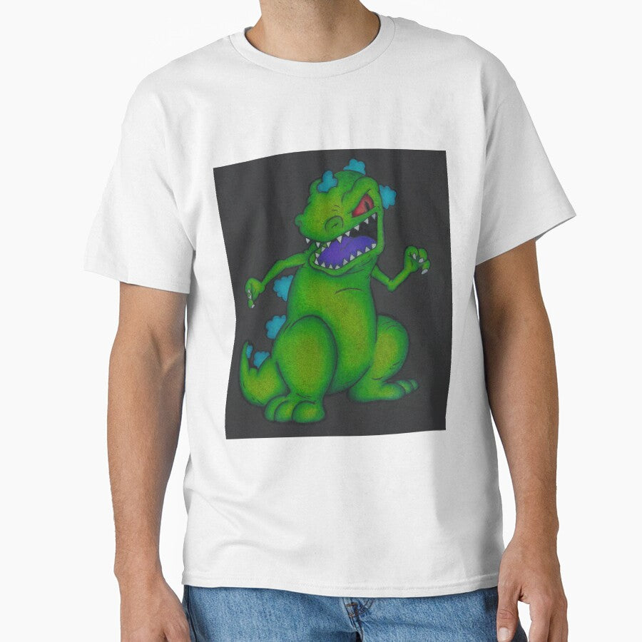 Reptar Rugrats Pencil Drawing Dinosaur T-Rex Nickelodeon by AbbysRadArt