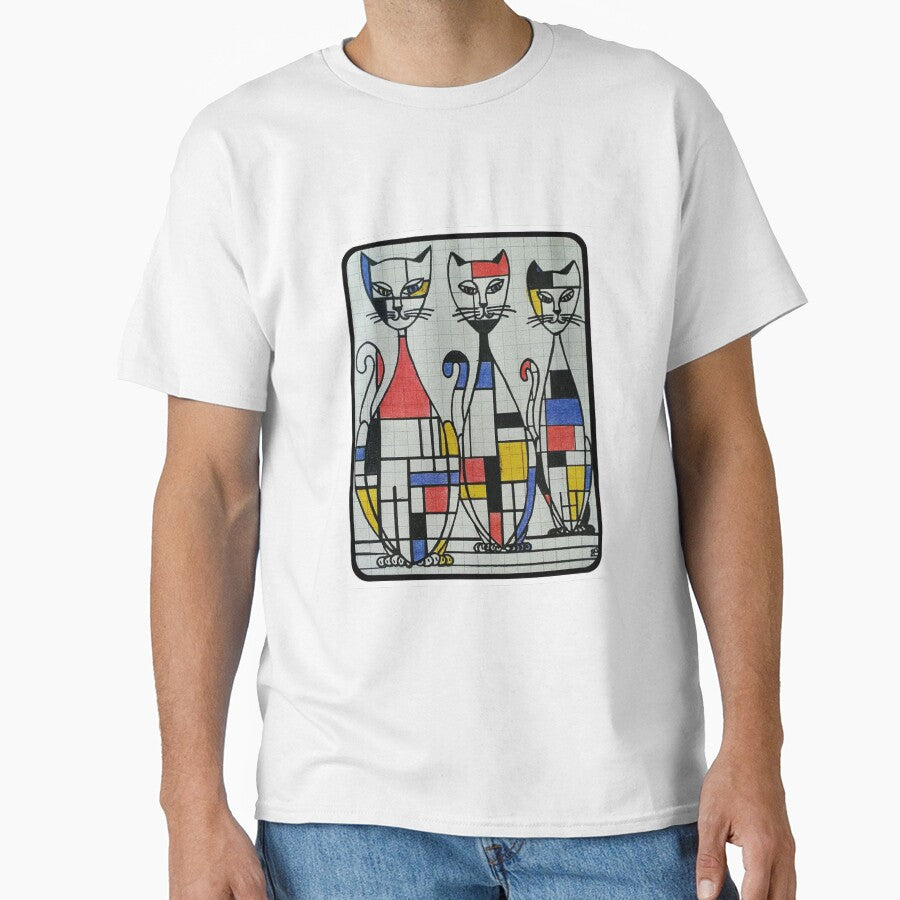 Mid Century Mondrian Cats by PaniaBrown