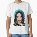 blue and black Original art / Pop Art portrait by Mused by Melancholy