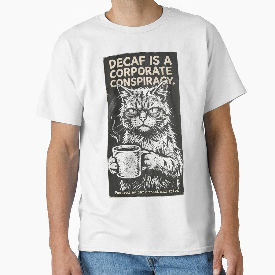 Grumpy Cat Decaf Coffee Humor Illustration by DefiantDust