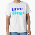 Gree-tings Funny Greek Hello Pun T-Shirt by Faali950