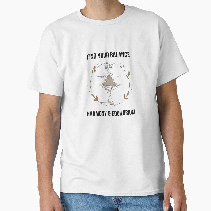 Find Your Balance Minimalist Tee | Harmony & Equilibrium Zen Wear by MINIMA.LIGN