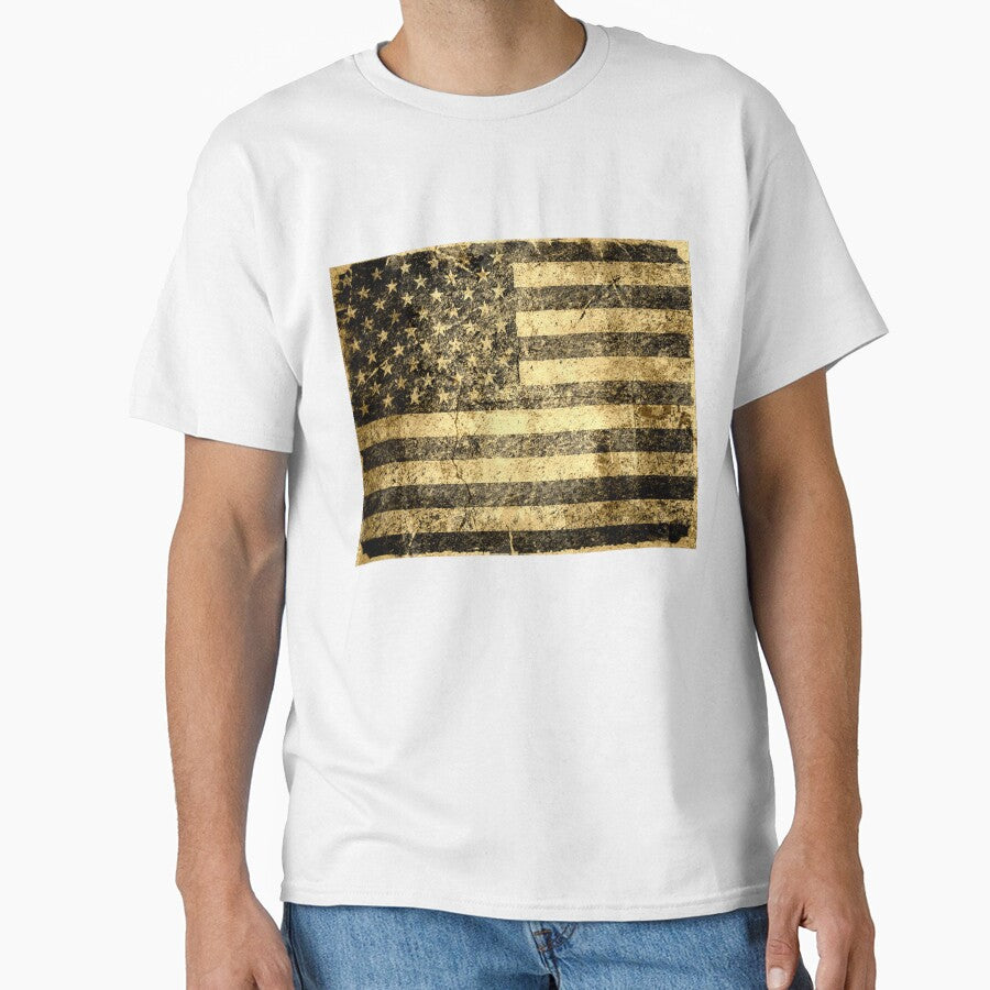 Old American Flag Grunge Cracked Wall by enhan