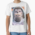 Kawaii Hedgehog Wrapped in Blanket | Cute Cozy Animal T-Shirt by ArmaanArts
