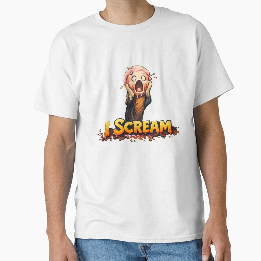 I Scream Ice Cream Horror Pun Design by AuraloomAtelier