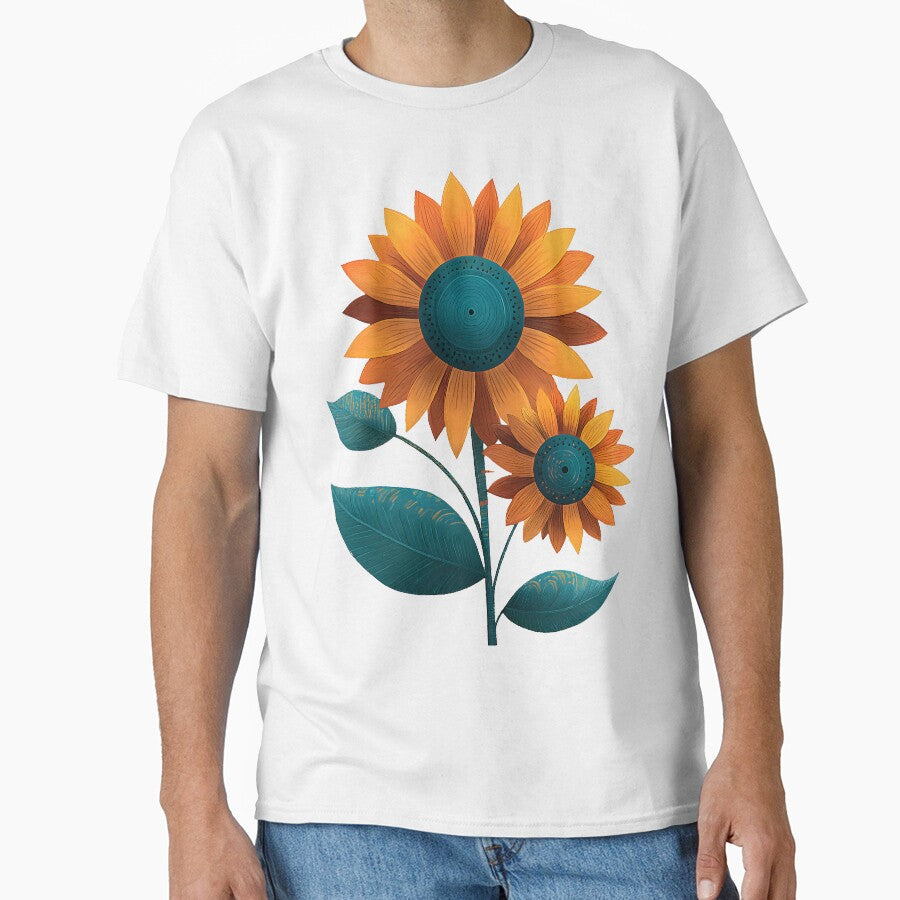 Modern Minimalist Sunflower Duo by Boddicca