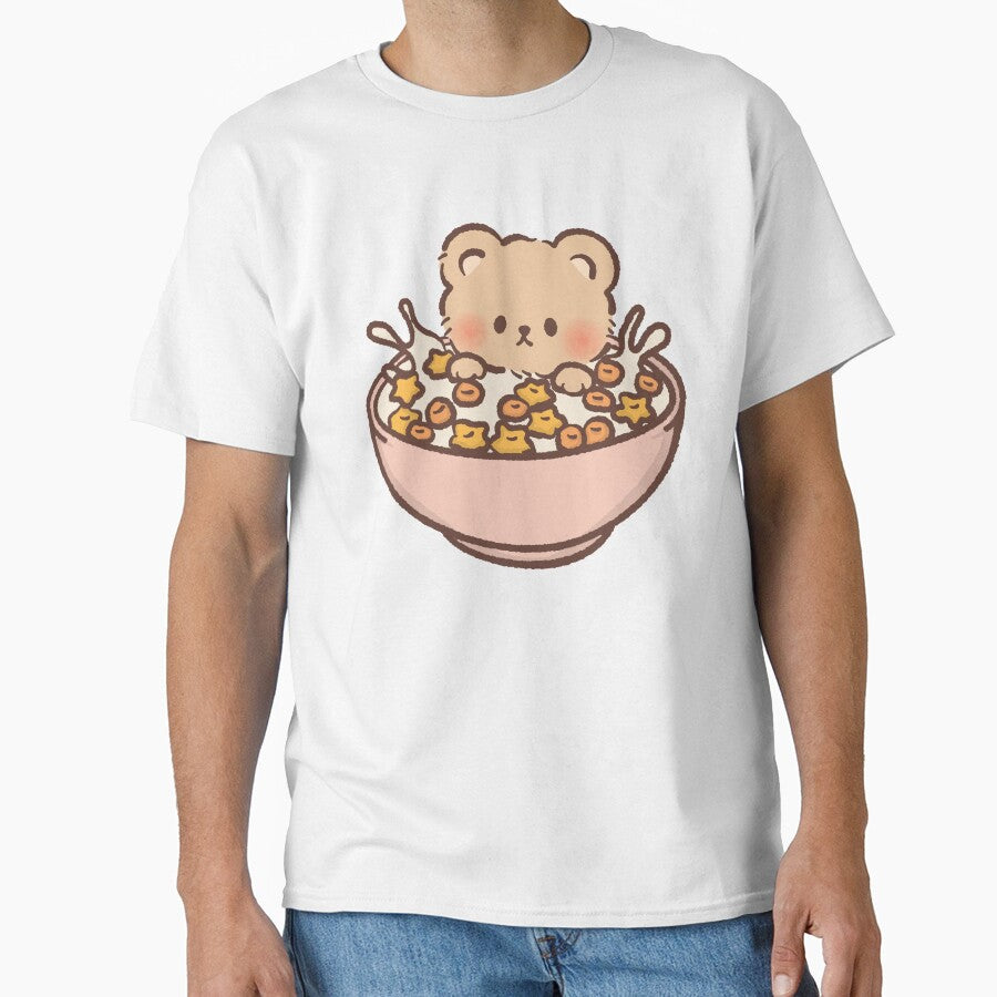 Cute Bear in Cereal Bowl by NadirJArt