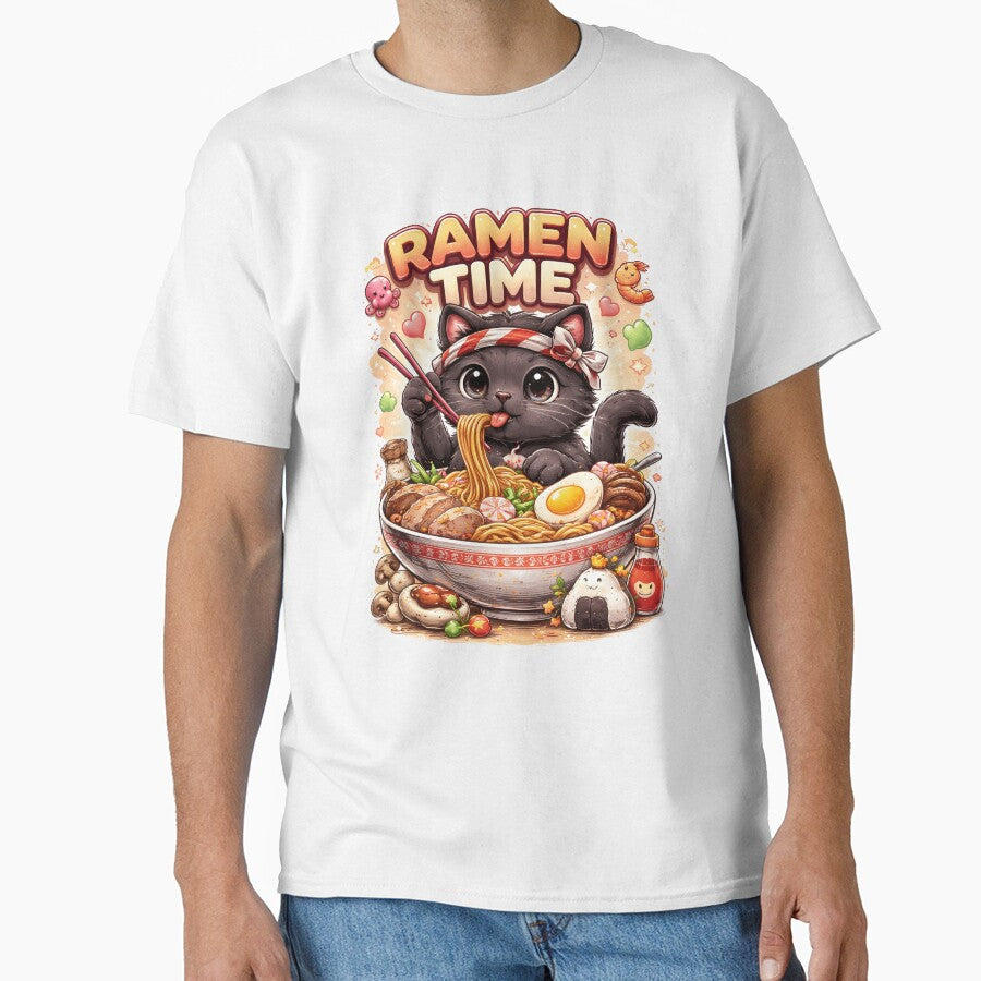 Cute Ramen Cat Kawaii Food Lover Design by Nixora