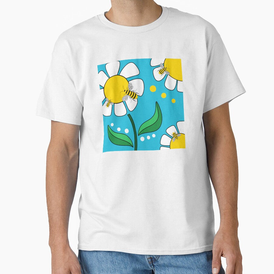 Boho Design With Sunflowers And Bees by Sartoris Art