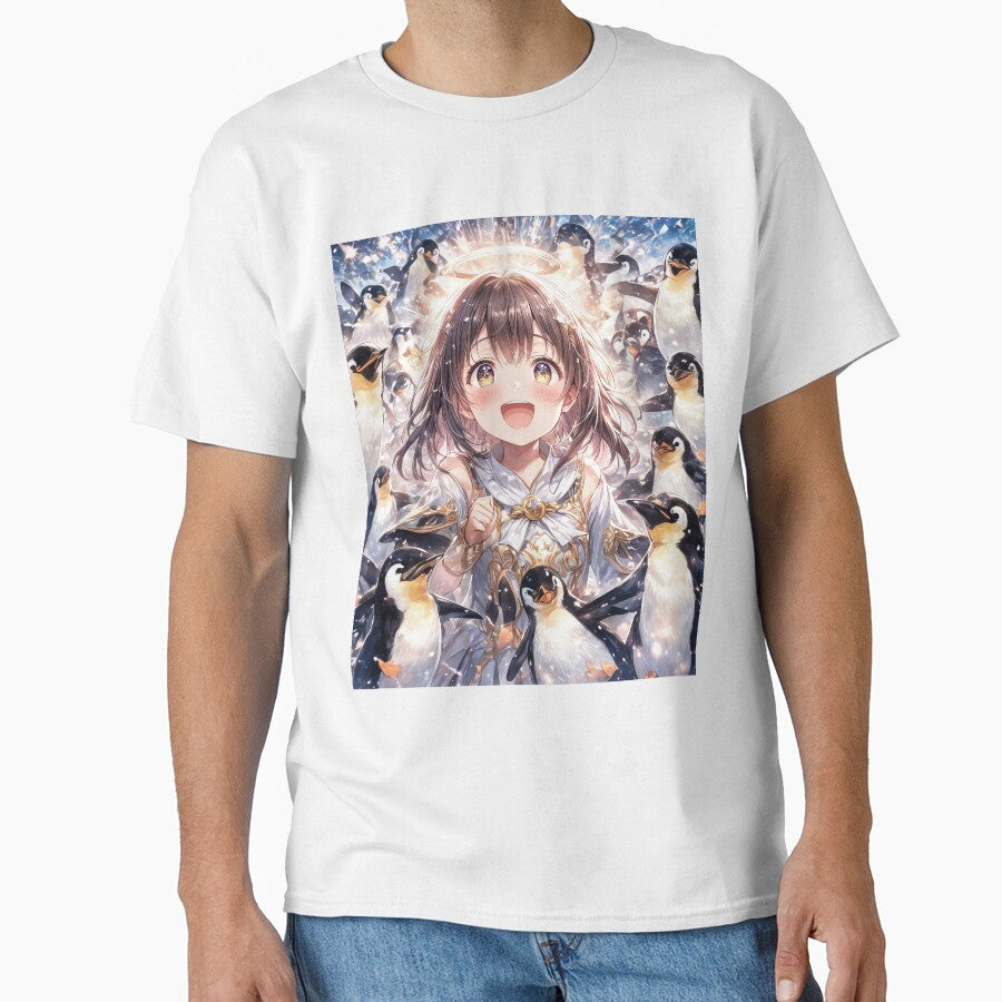 Anime girl with penguins portrait art by TheArtistOf2022