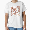 Brown And White Flower Boho Design by Sartoris Art