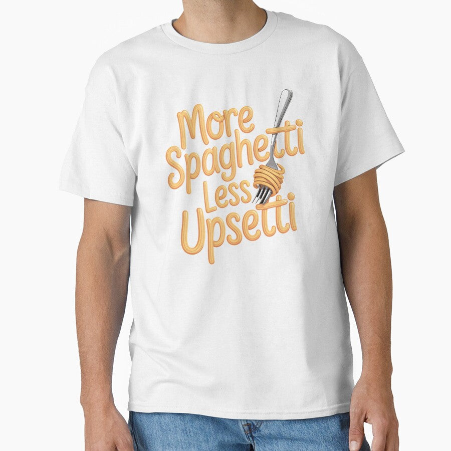 More Spaghetti Less Upsetti – Cute Pasta Quote for Food Lovers by Redgiant87x