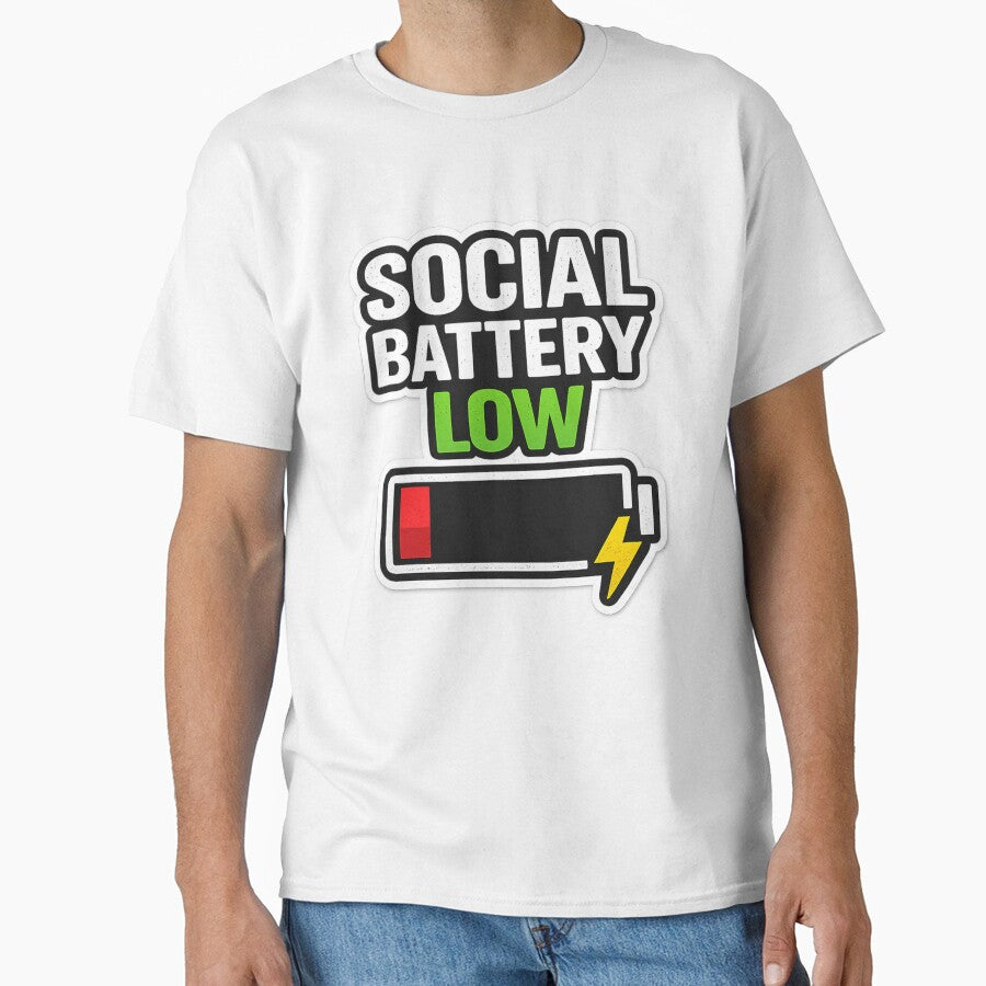 Social Battery Low Funny Introvert Sticker by Timeless Junction