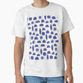 BOHO HENRI MATISSE CHARCOAL VINTAGE BLUE ON CREAM by blomastudios