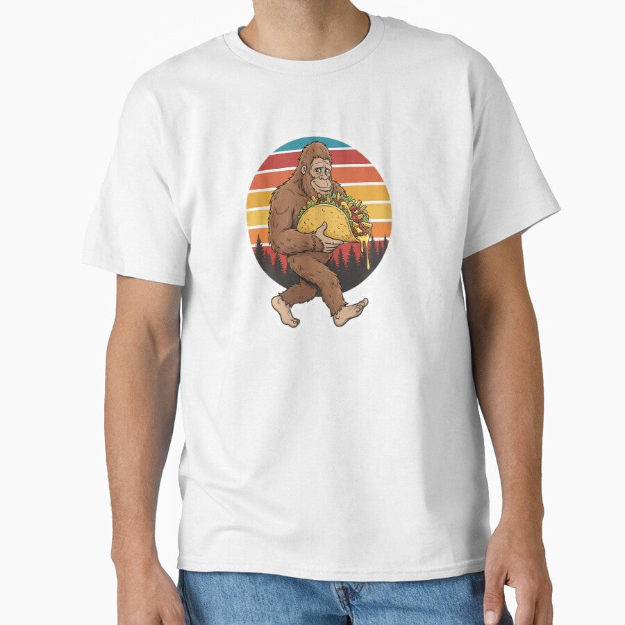 Bigfoot Carrying Taco Funny Cinco De Mayo by Le7yaStore