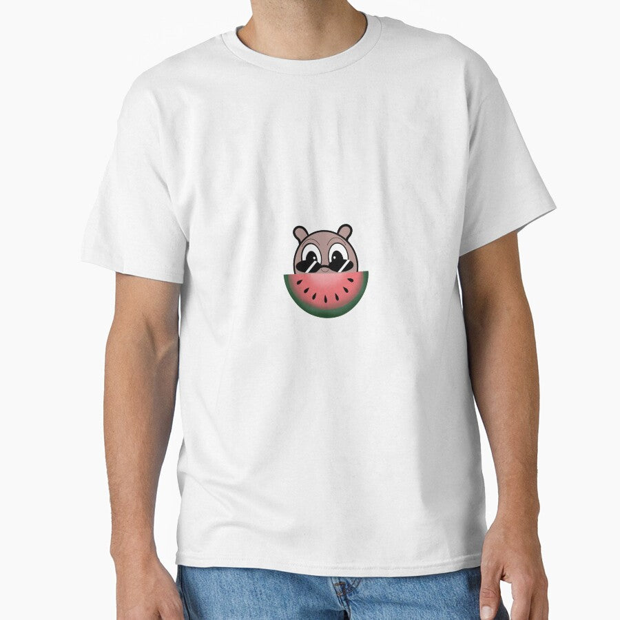 Cute animal with a watermelon by Cecileillu