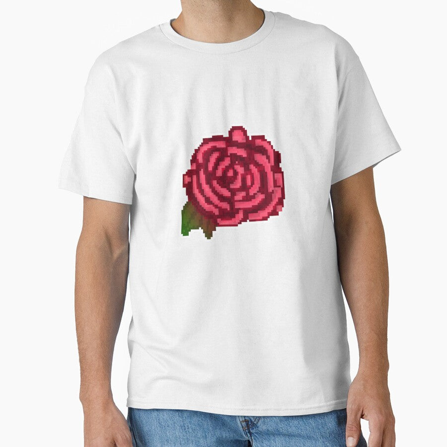 Pixel Art Rose by Percy Everett
