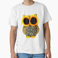 Hippie Owl Sunflower Retro Eyes by tichtodhe