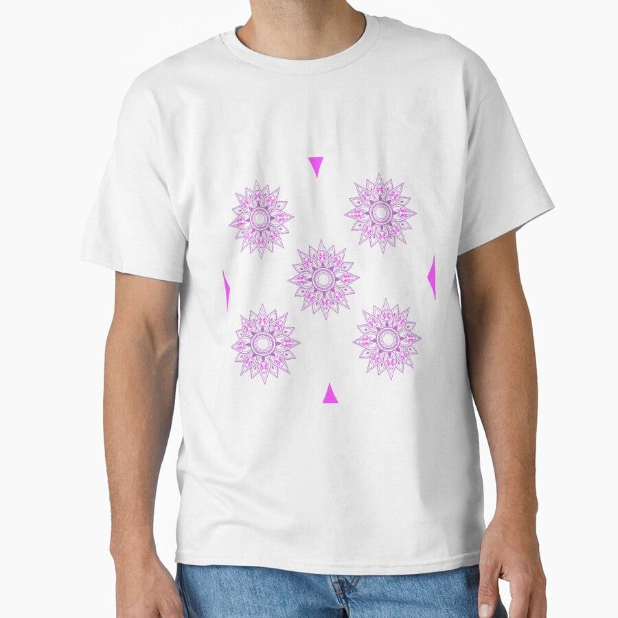 Flower patterns purple on black by Chaoticzarts