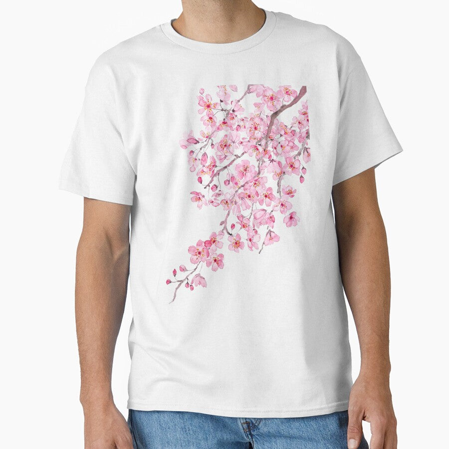 hand painted hand painted pink cherry blossom watercolor 2020 by ColorandColor