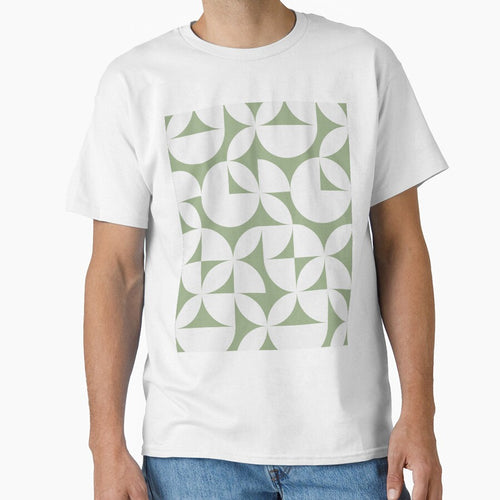 Abstract Pastel Green Circles Modern Mid Century Geometric Pattern Scandinavian Rustic Interior by BONBcreative