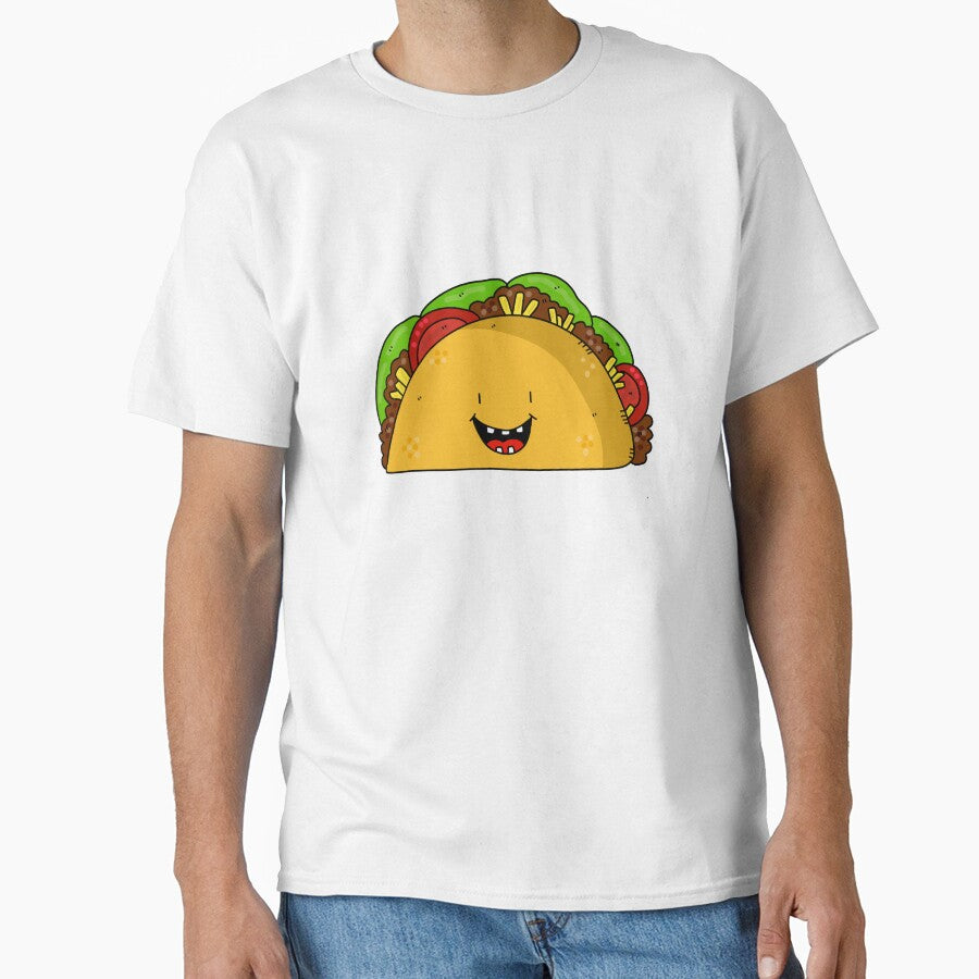 Smiling Kawaii Taco — Cute Food Cartoon Humor Mexico Funny Gift by CLC54
