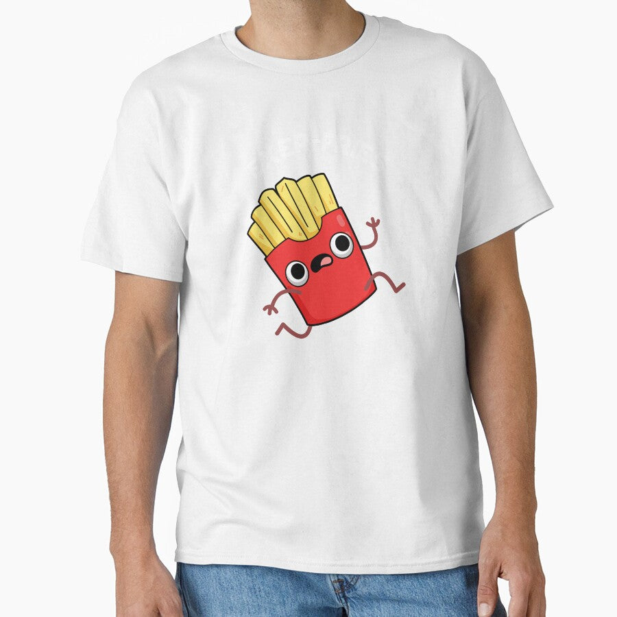Exer-fries Funny Fries Puns (Dark BG) by punnybone