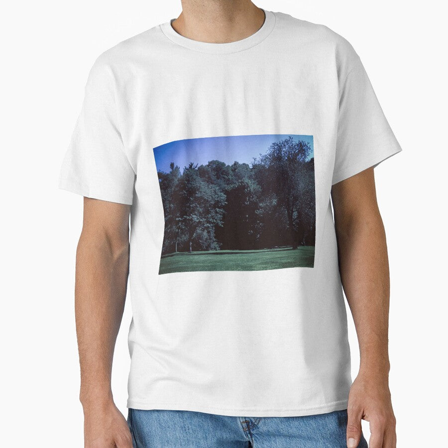 dazecore aesthetic trail landscape photography grunge vintage blue bunch of trees beautiful sky by sielexis