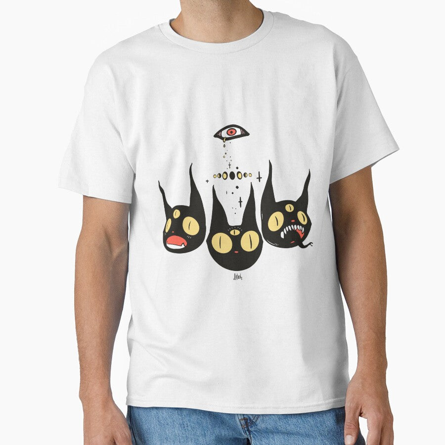 Three Strange Cat Heads. Gothic Dark Art by cellsdividing