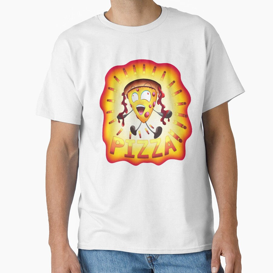 Fiery Anime Pizza Character Kawaii by TacticArtsSt0re