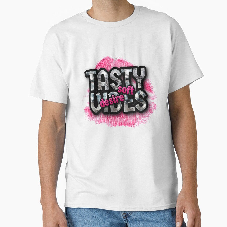 Pink Lips Tasty Vibes Typography | Soft Desire Romantic Aesthetic Design by HIGHSQUARE