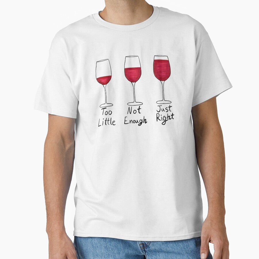 The Correct Amount of Wine - Red Wine Black Text by EcoElsa