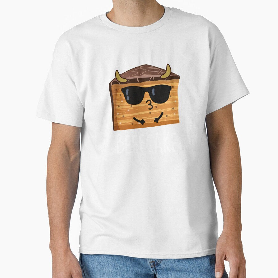 Beefcake Funny Cake Pun (Dark BG) by punnybone