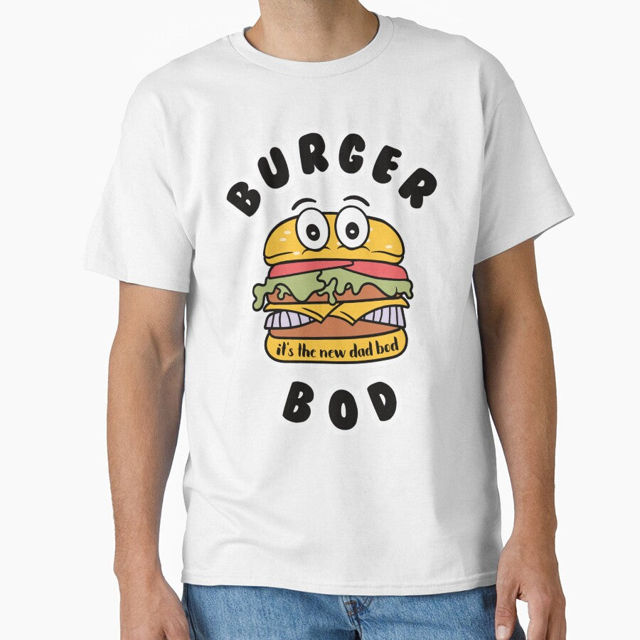 Funny Burger: Burger Bod Is The New Dad Bod by Happy Puppy Print On Demand