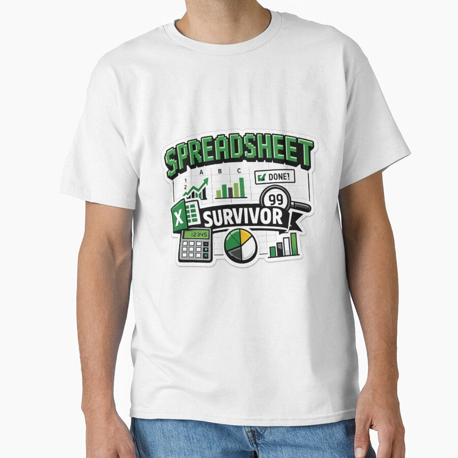 Spreadsheet Survivor Excel Humor Sticker by Crybyte Studio