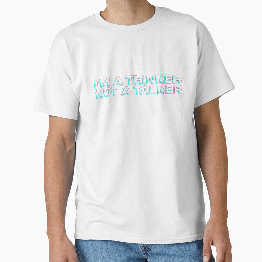Thinker Funny Smart Introvert Quote Retro Sci Fi by sillyquestions