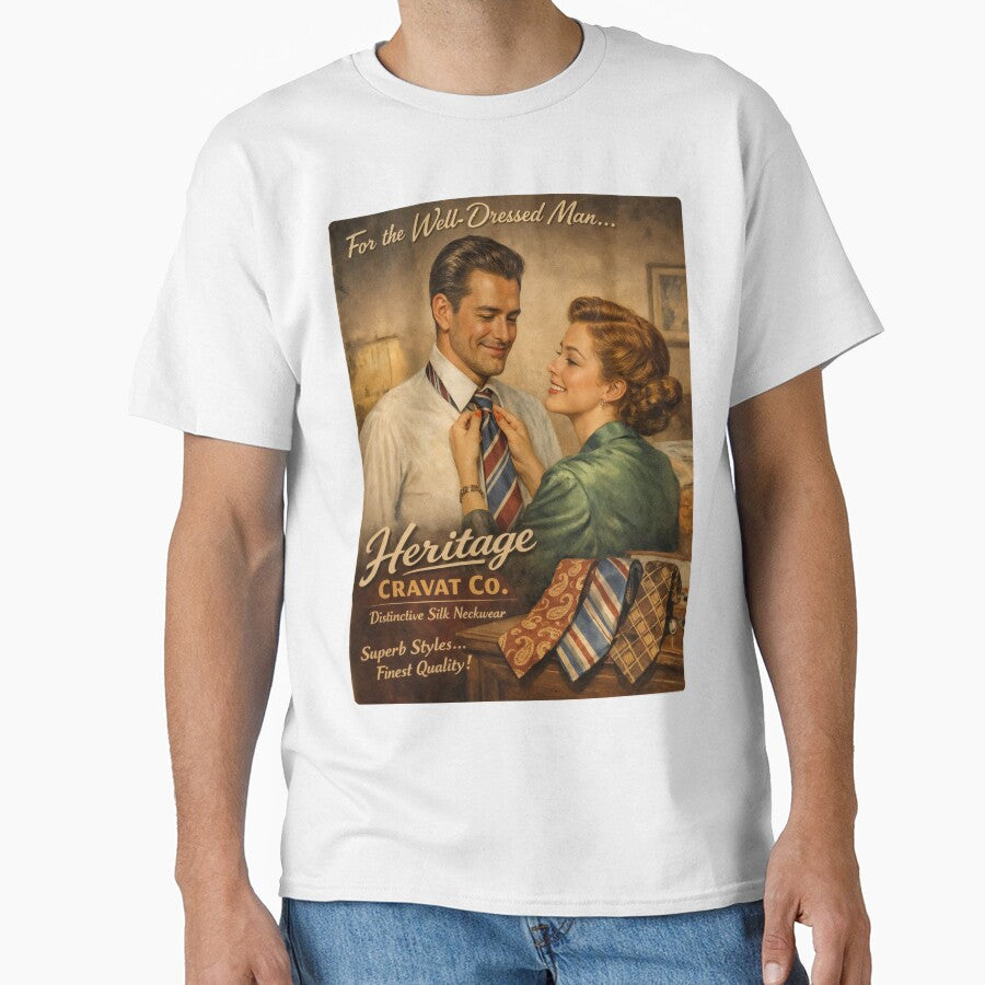 Heritage Cravat Co. – Retro Silk Neckwear Ad by ForeverPrintsOK