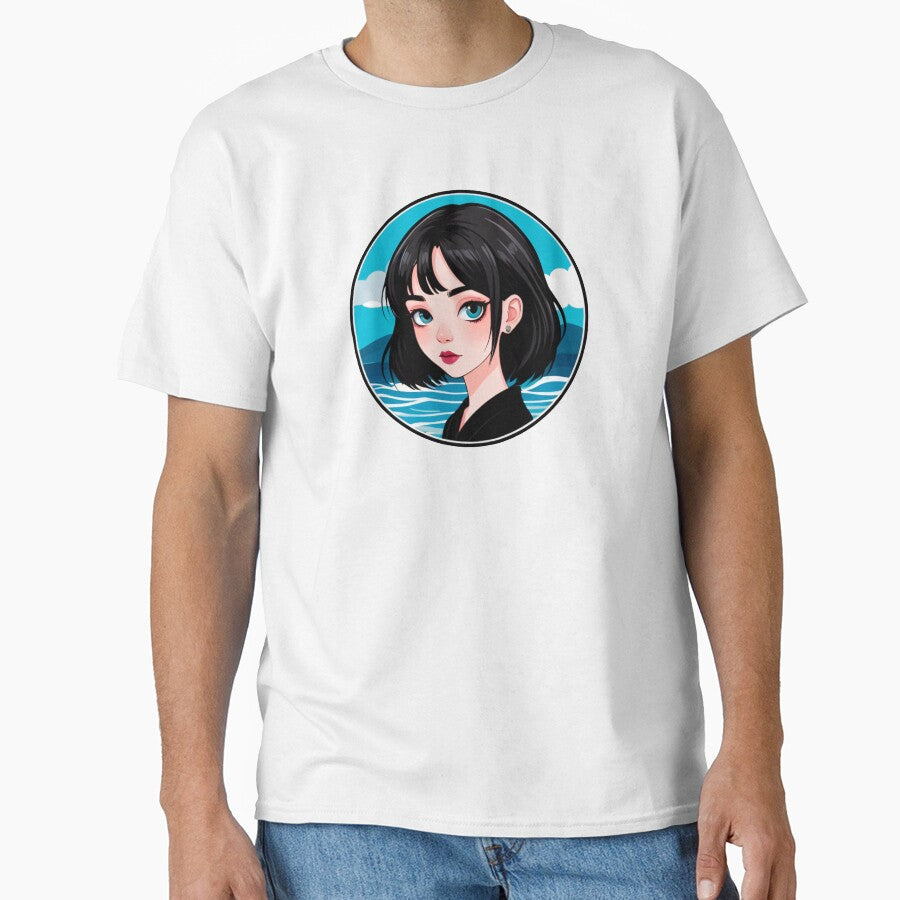 Black Hair Summer Goth Girl at the Ocean by MadnessEnvelope