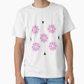 Flower patterns pink on white by Chaoticzarts