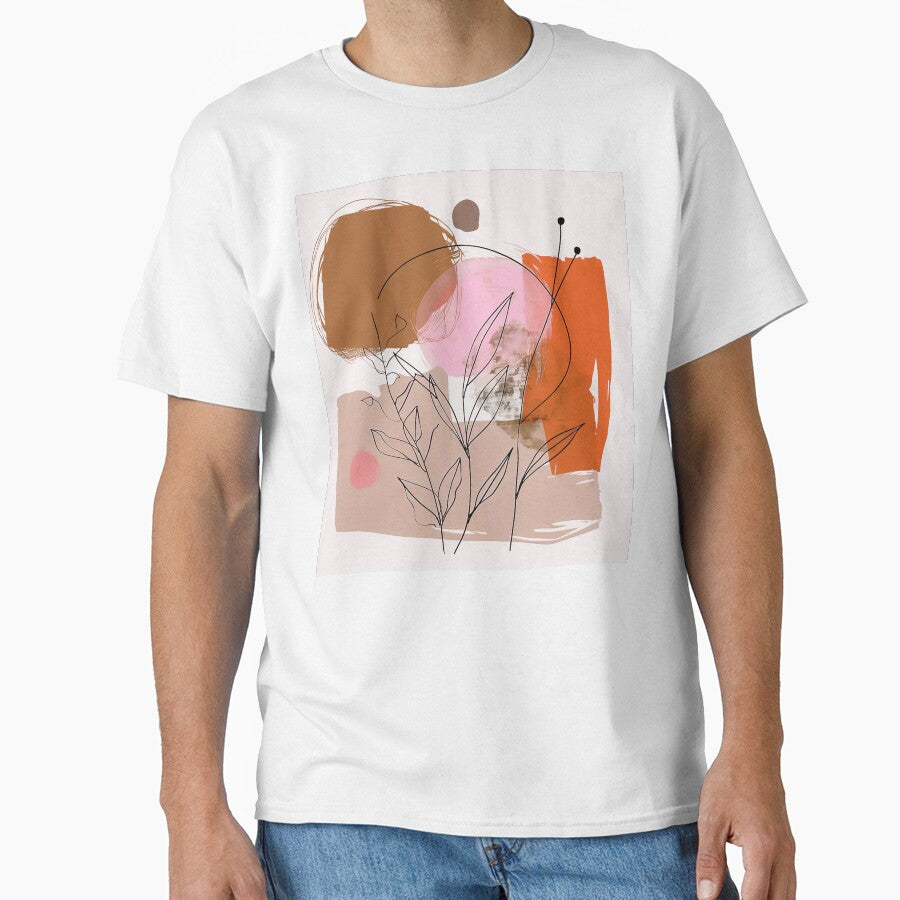 Boho-Style Earth Tones, Orange, And Pink Abstract by DEC02