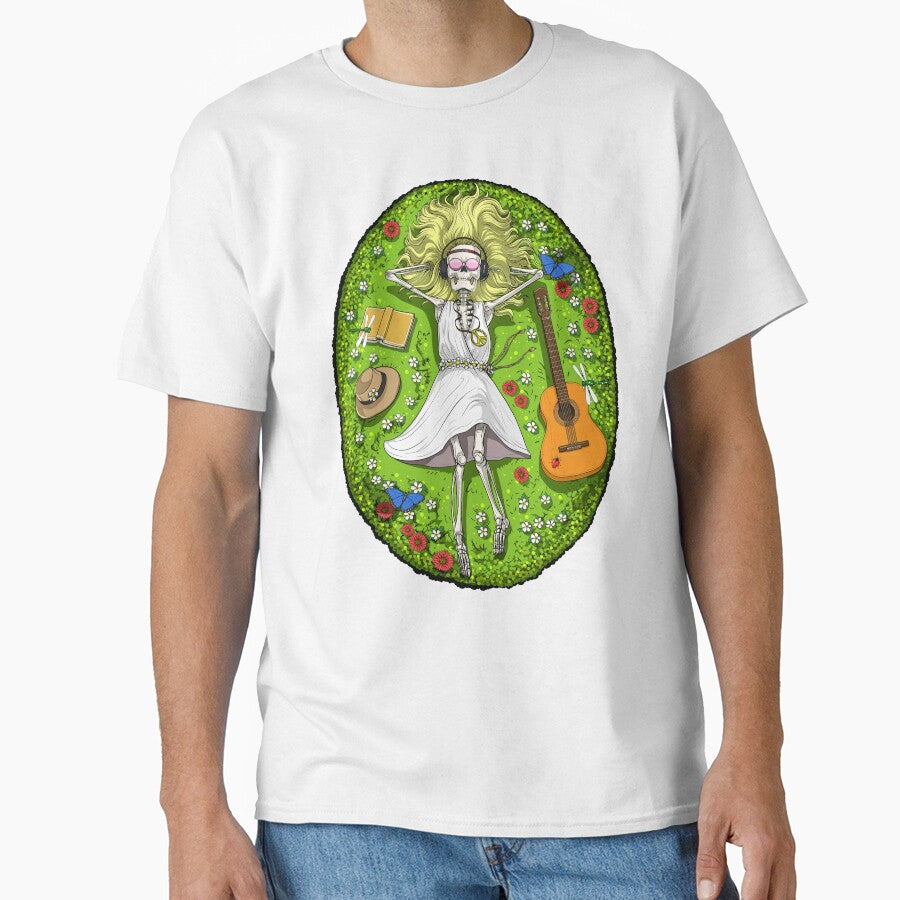 Chilling Hippie Skeleton by underheaven