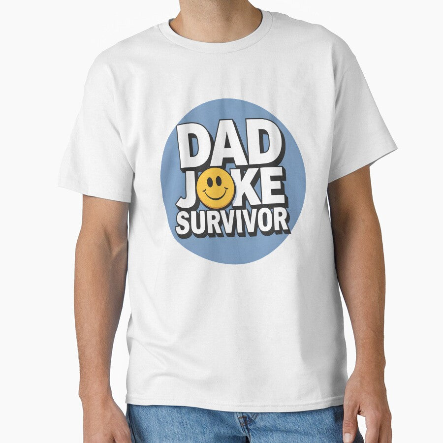 "Dad Joke Survivor" Cute Smiley Face Design | Funny Father's Day Humor by MillennialVibe