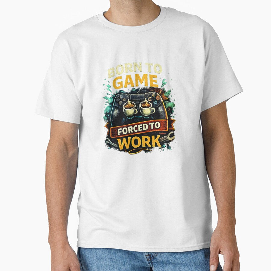 Gift for Gamer, "Born to Game, forced to Work" by Adrikul