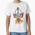 Hippie guitar heart sticker by DesignPMG