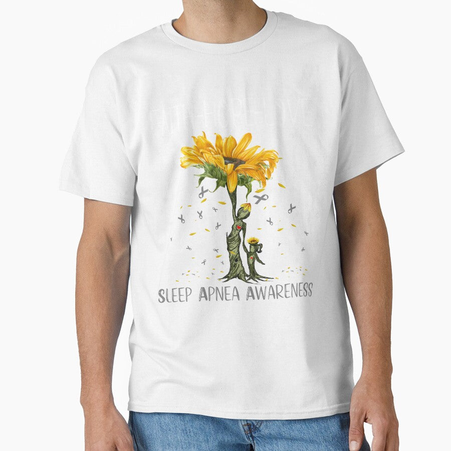 Sleep Apnea Awareness - Sunflower Faith Hope Love by Hilten