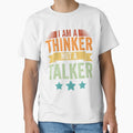 Vintage I Am A Thinker Not A Talker For Introverted Thinkers by Nessshirts